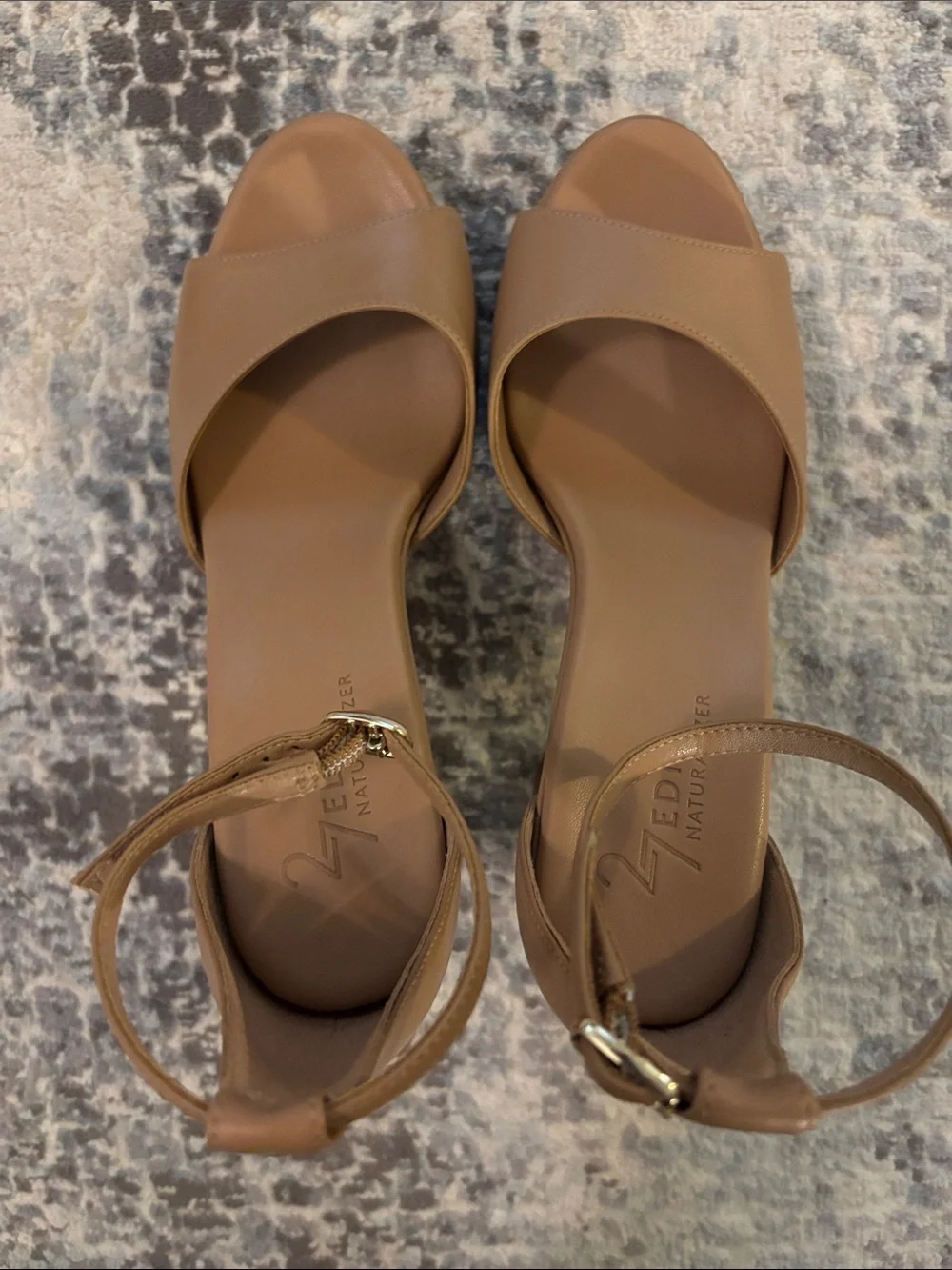 27 Edit by Naturalizer “Delphie” Women's Ankle-Strap Platform Sandals in Nude 6M - Picture 5 of 8